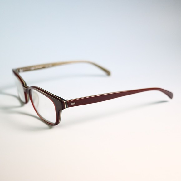 O&X OP-106U 50-17 148 eyeglasses red olive rectangle full frame N13 - Picture 1 of 9